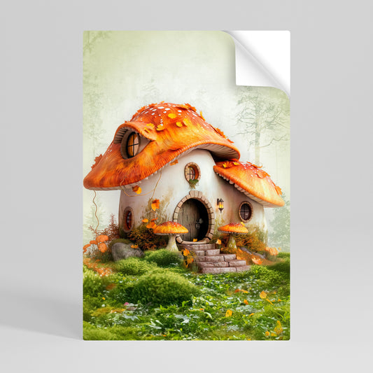 Poster verticale staccabile e attaccabile MYSTIC TOADSTOOL