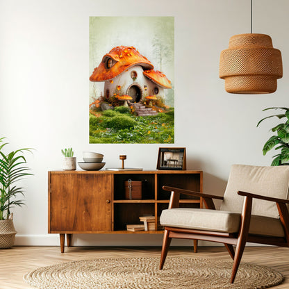 Poster verticale staccabile e attaccabile MYSTIC TOADSTOOL