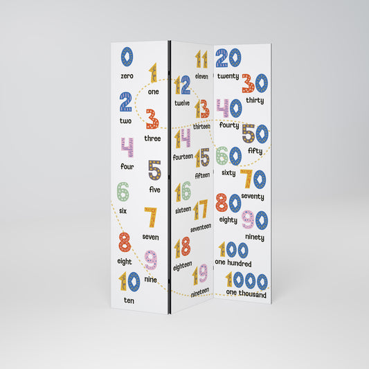 LEZIONE DI CONTEGGIO Divisorio decorativo per ambienti a 3 pannelli