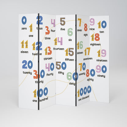 LEZIONE DI CONTEGGIO Divisorio decorativo per ambienti a 5 pannelli