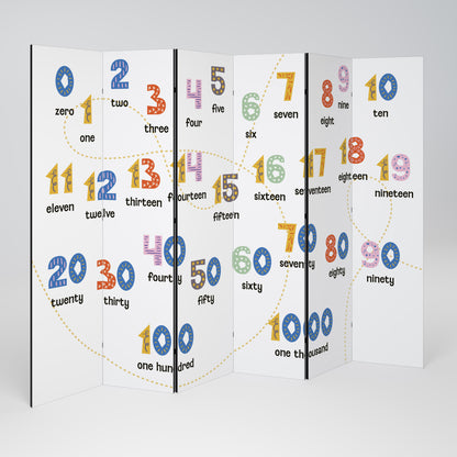 LEZIONE DI CONTEGGIO Divisorio decorativo per ambienti a 6 pannelli