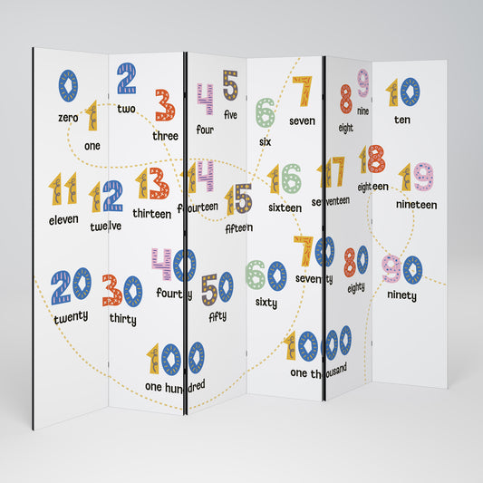 LEZIONE DI CONTEGGIO Divisorio decorativo per ambienti a 6 pannelli