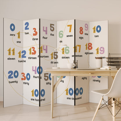 LEZIONE DI CONTEGGIO Divisorio decorativo per ambienti a 6 pannelli