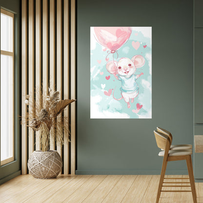 MOUSY FLOW Poster verticale staccabile e attaccabile