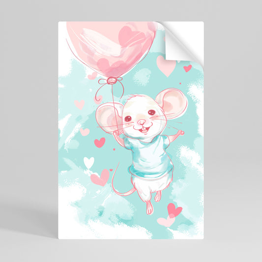 MOUSY FLOW Poster verticale staccabile e attaccabile