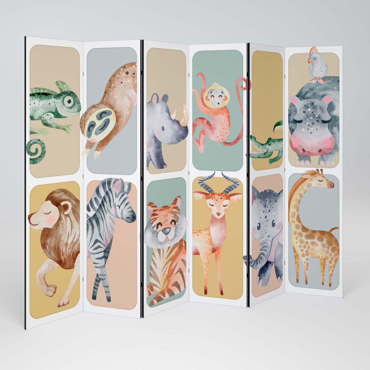 TROPICAL SQUAD Paravento Decorativo a 6 Pannelli