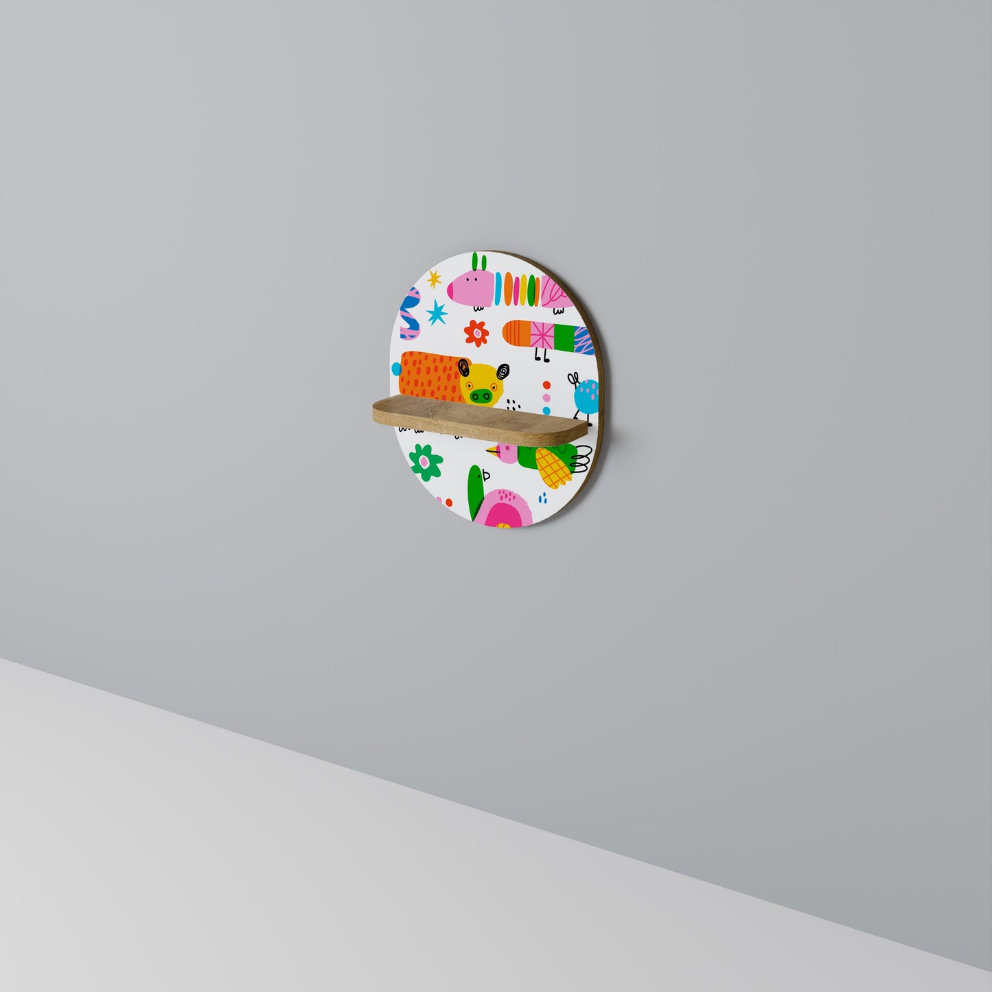 POWER OF IMAGINATION Mensola ovale per opere d'arte in effetto rovere