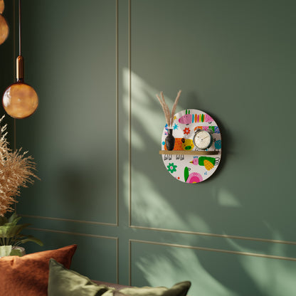 POWER OF IMAGINATION Mensola ovale per opere d'arte in effetto rovere