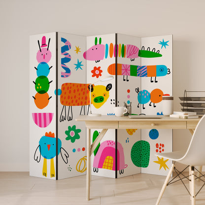 DIVISORIO DECORATIVO A 5 PANNELLI POWER OF IMAGINATION