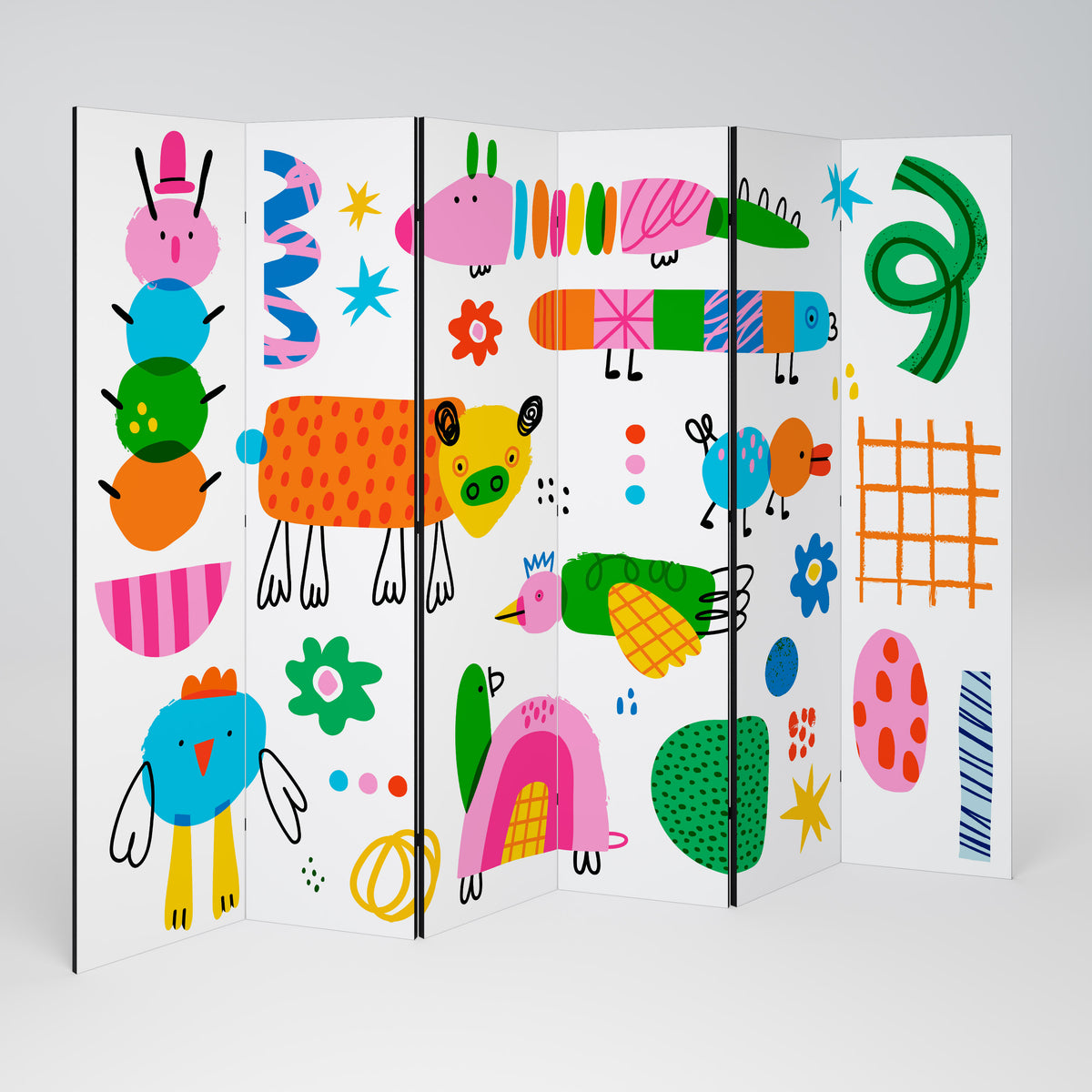 POWER OF IMAGINATION Decorative 6-Panel Room Divider
