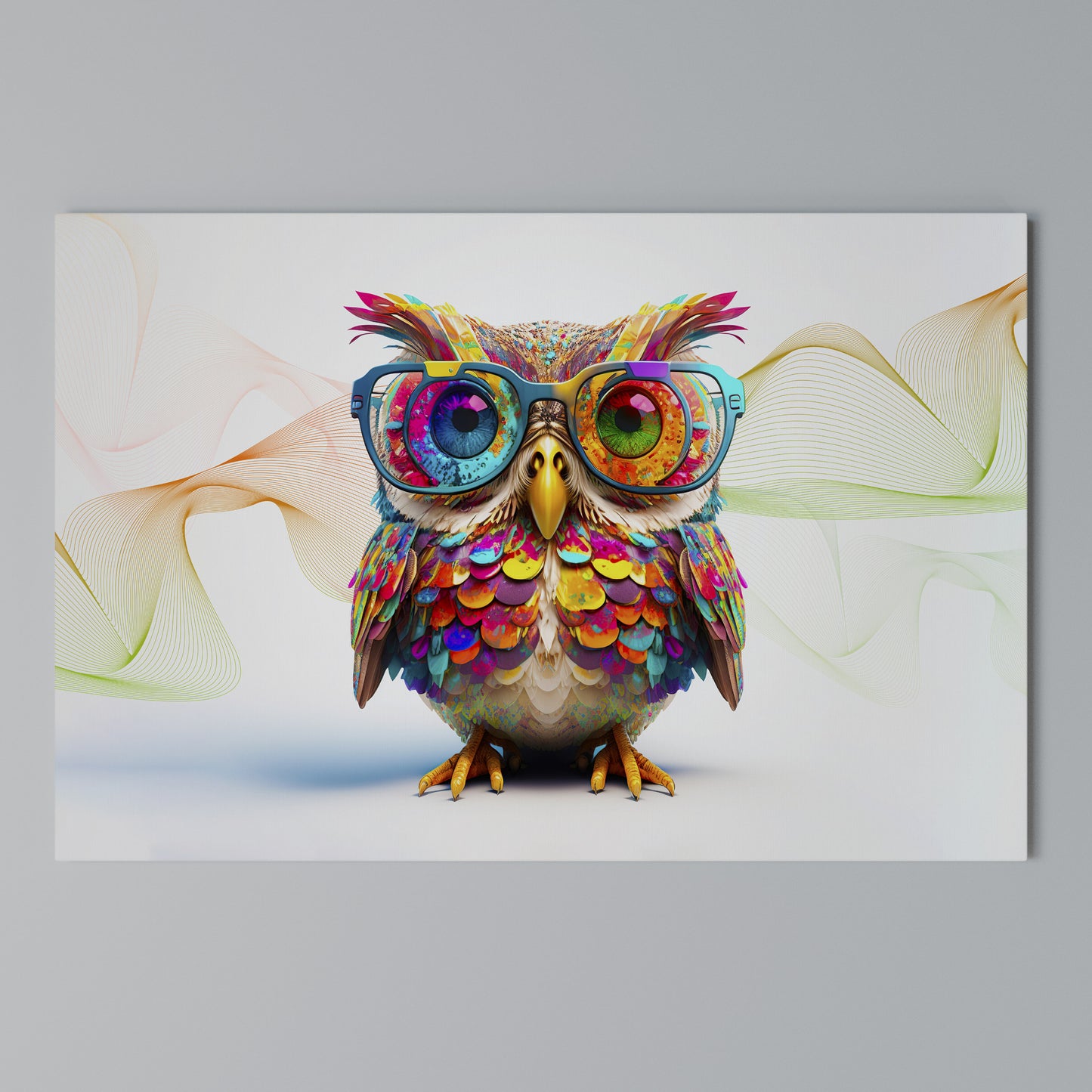 HOOT HOOT Stampa su tela orizzontale