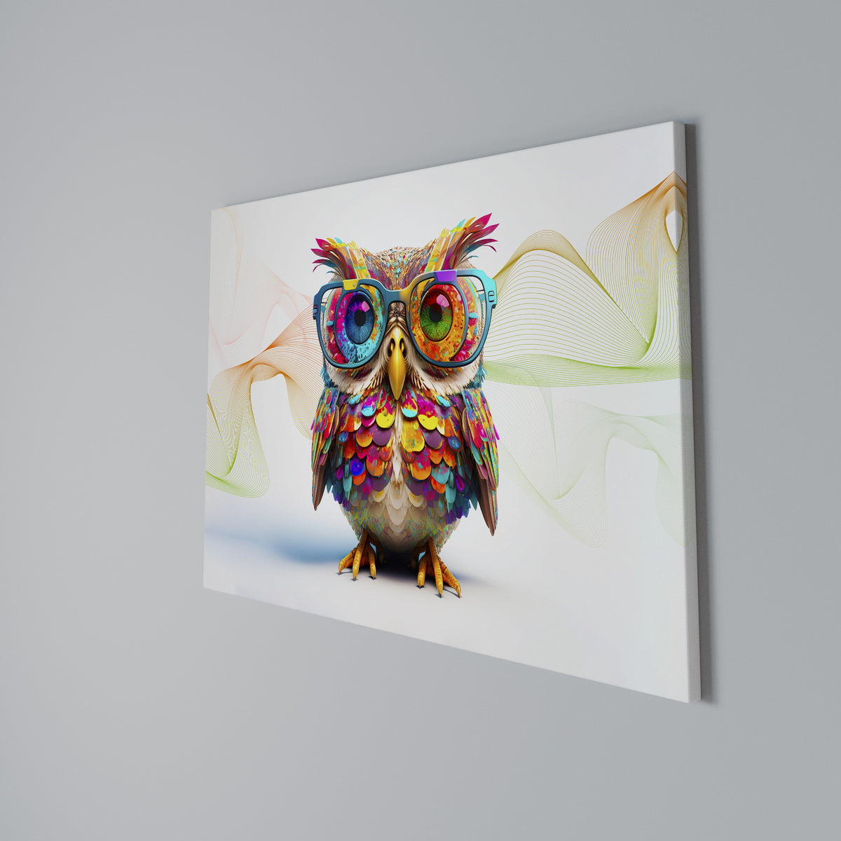 HOOT HOOT Stampa su tela orizzontale