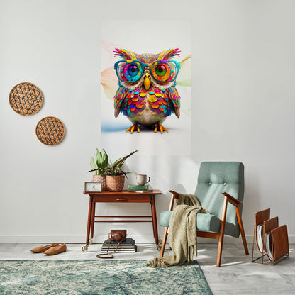 HOOT HOOT Poster verticale staccabile e attaccabile