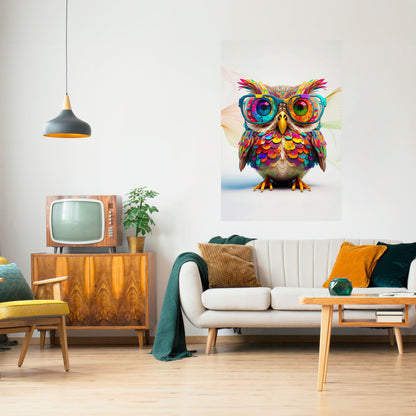 HOOT HOOT Poster verticale staccabile e attaccabile