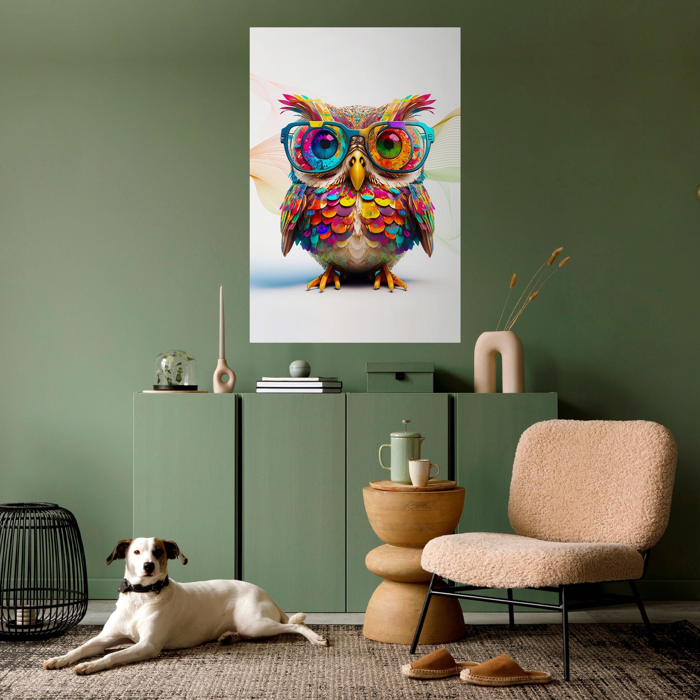 HOOT HOOT Poster verticale staccabile e attaccabile