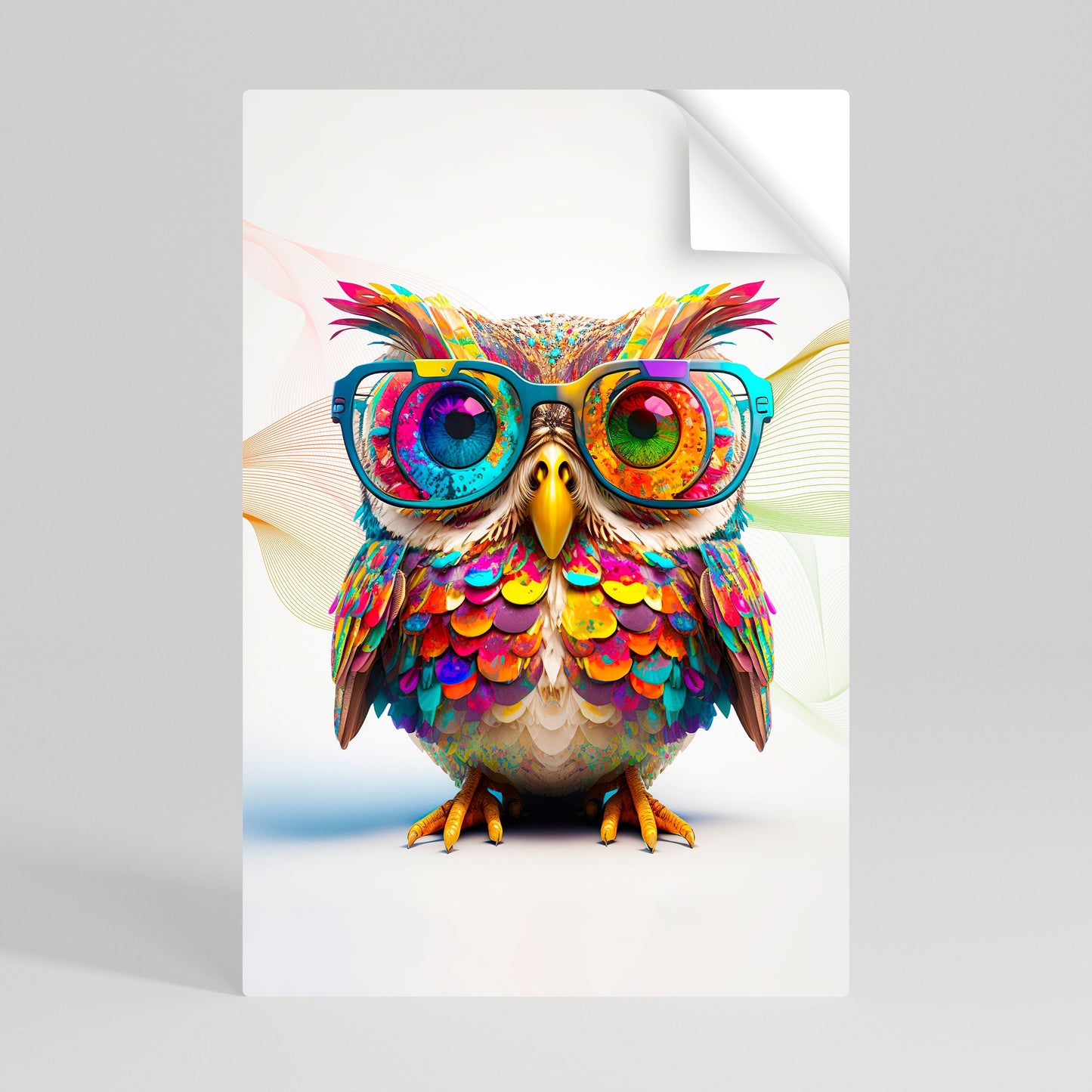 HOOT HOOT Poster verticale staccabile e attaccabile