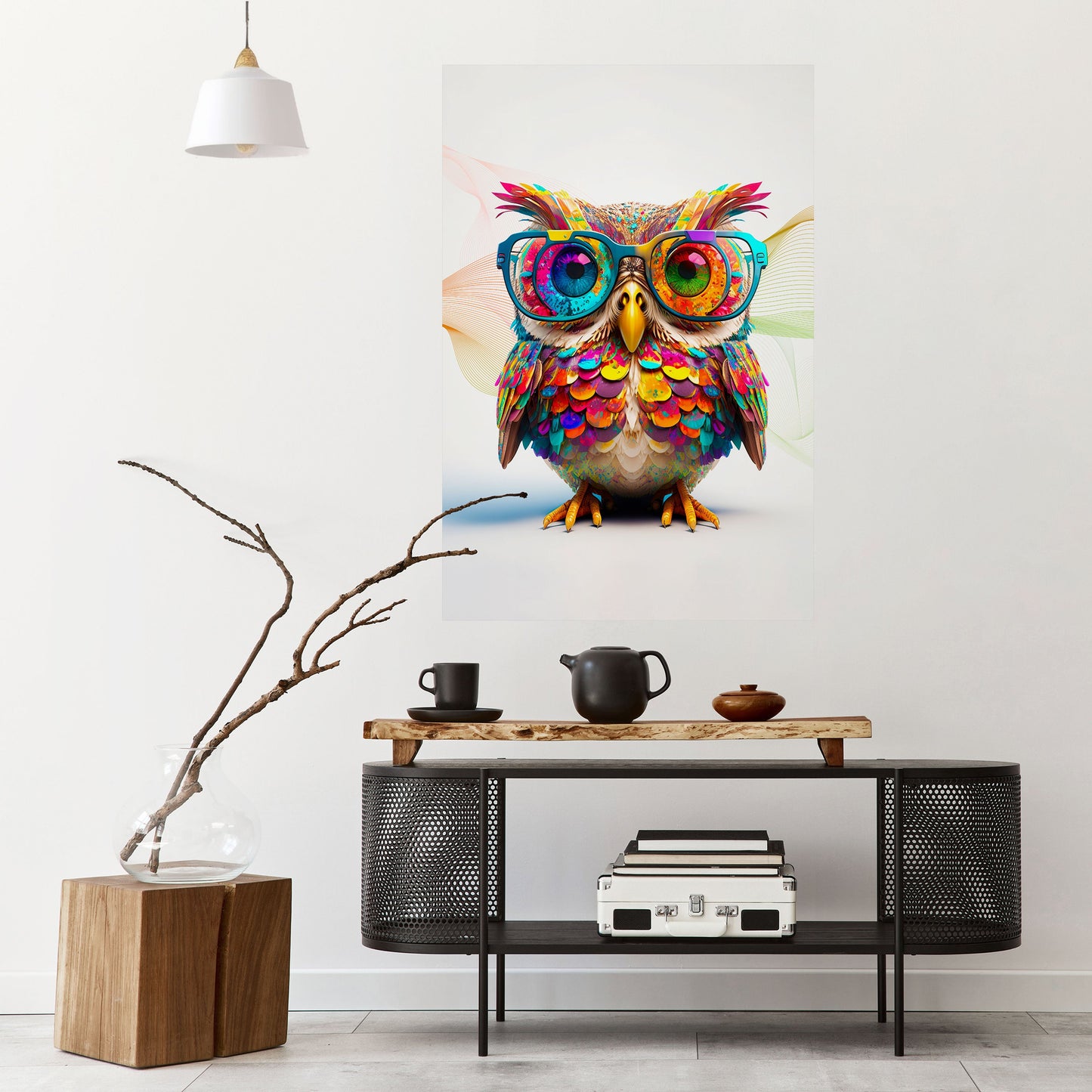 HOOT HOOT Poster verticale staccabile e attaccabile