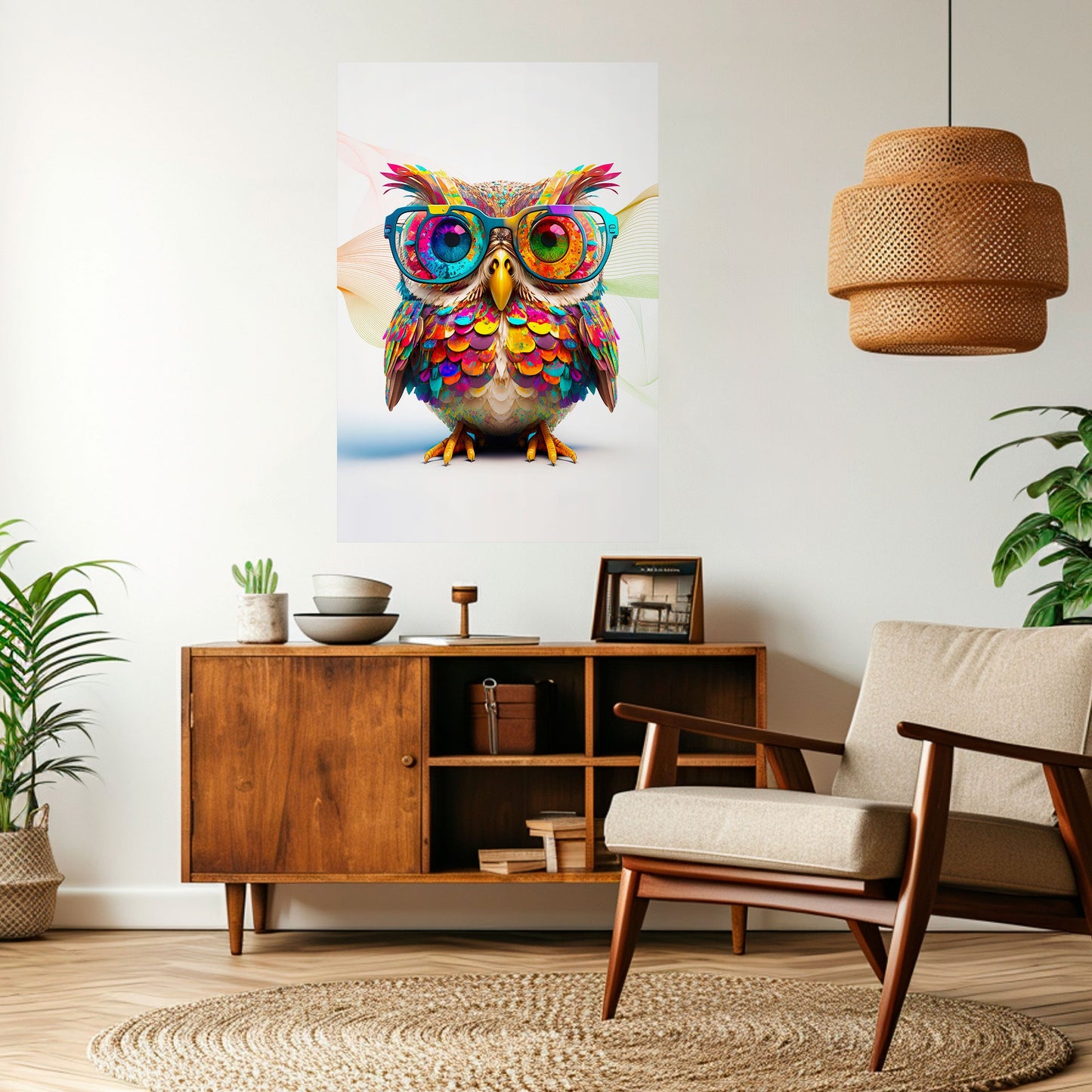 HOOT HOOT Poster verticale staccabile e attaccabile