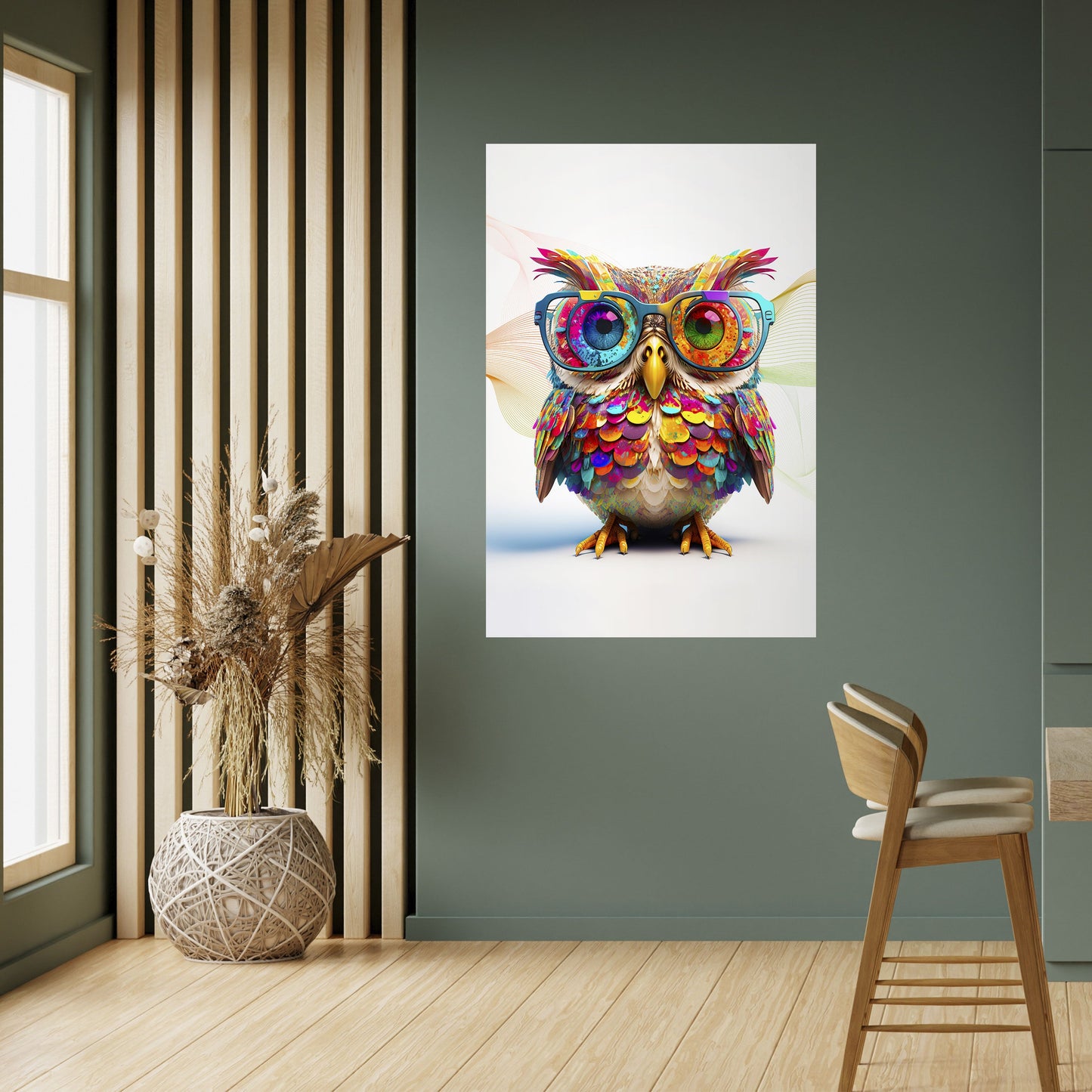 HOOT HOOT Poster verticale staccabile e attaccabile