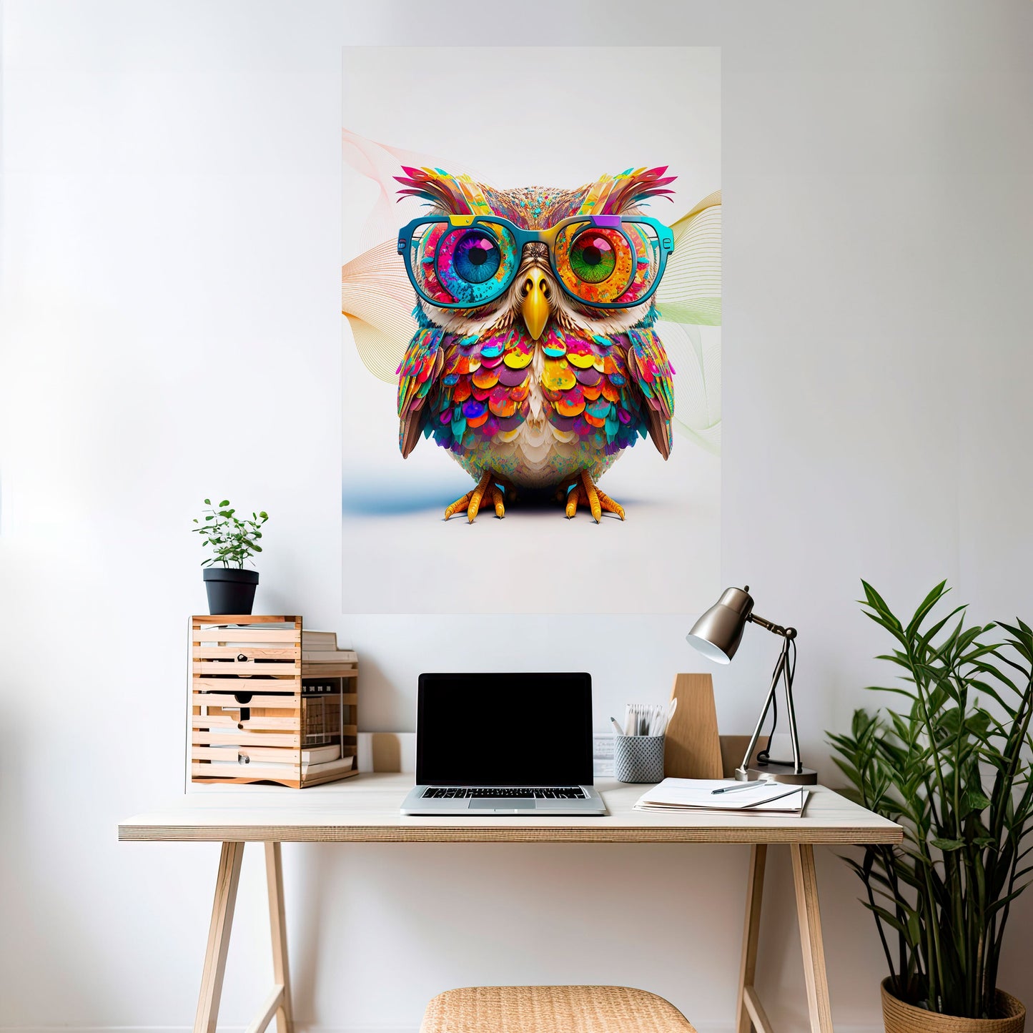 HOOT HOOT Poster verticale staccabile e attaccabile