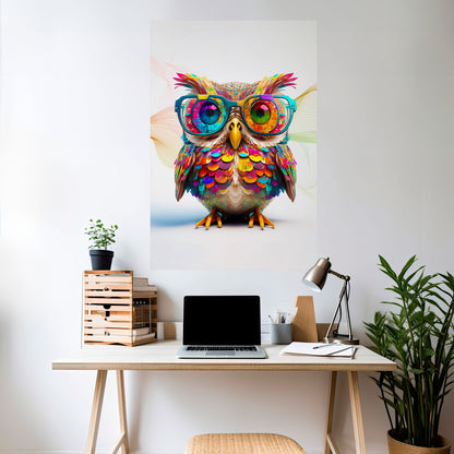 HOOT HOOT Poster verticale staccabile e attaccabile
