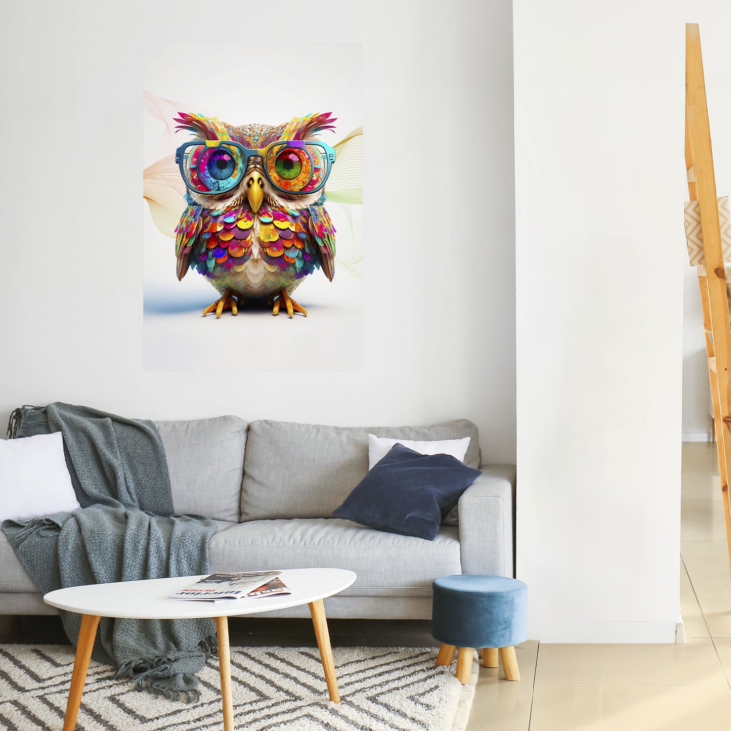 HOOT HOOT Poster verticale staccabile e attaccabile