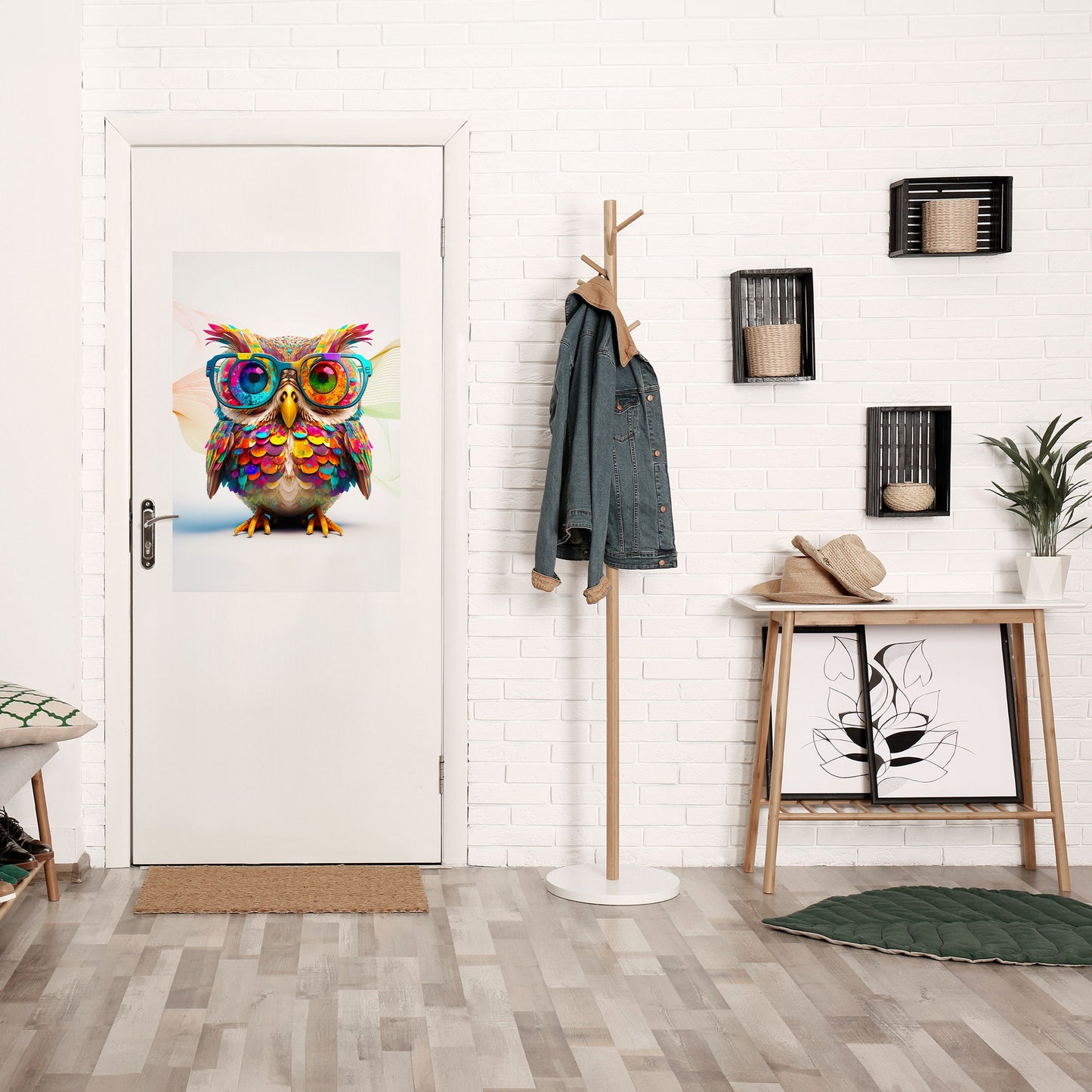 HOOT HOOT Poster verticale staccabile e attaccabile