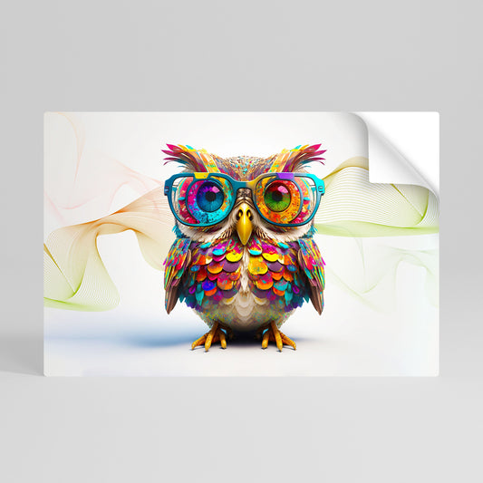 HOOT HOOT Poster orizzontale staccabile e attaccabile