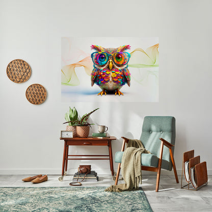 HOOT HOOT Poster orizzontale staccabile e attaccabile