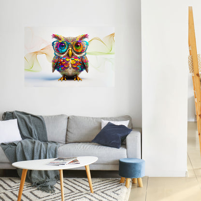 HOOT HOOT Poster orizzontale staccabile e attaccabile
