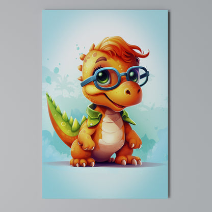 KIDDOSAURUS REX Stampa su Tela Verticale