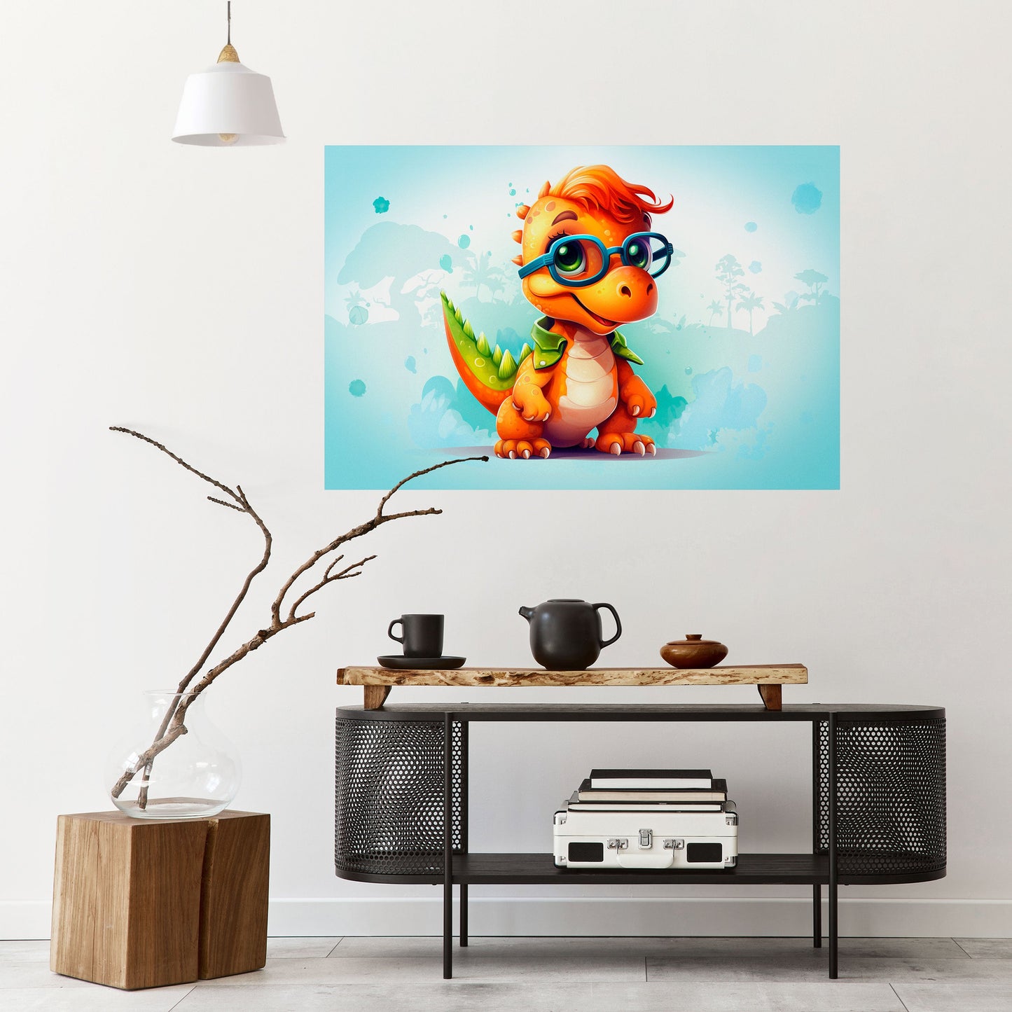 Poster orizzontale staccabile e attaccabile KIDDOSAURUS REX