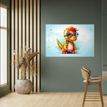 Poster orizzontale staccabile e attaccabile KIDDOSAURUS REX