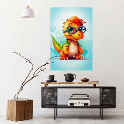 Poster verticale staccabile e attaccabile KIDDOSAURUS REX
