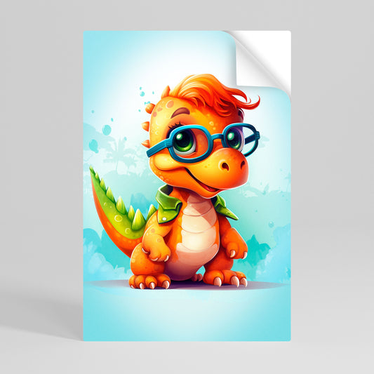 Poster verticale staccabile e attaccabile KIDDOSAURUS REX
