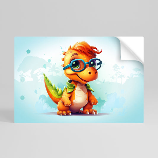 Poster orizzontale staccabile e attaccabile KIDDOSAURUS REX