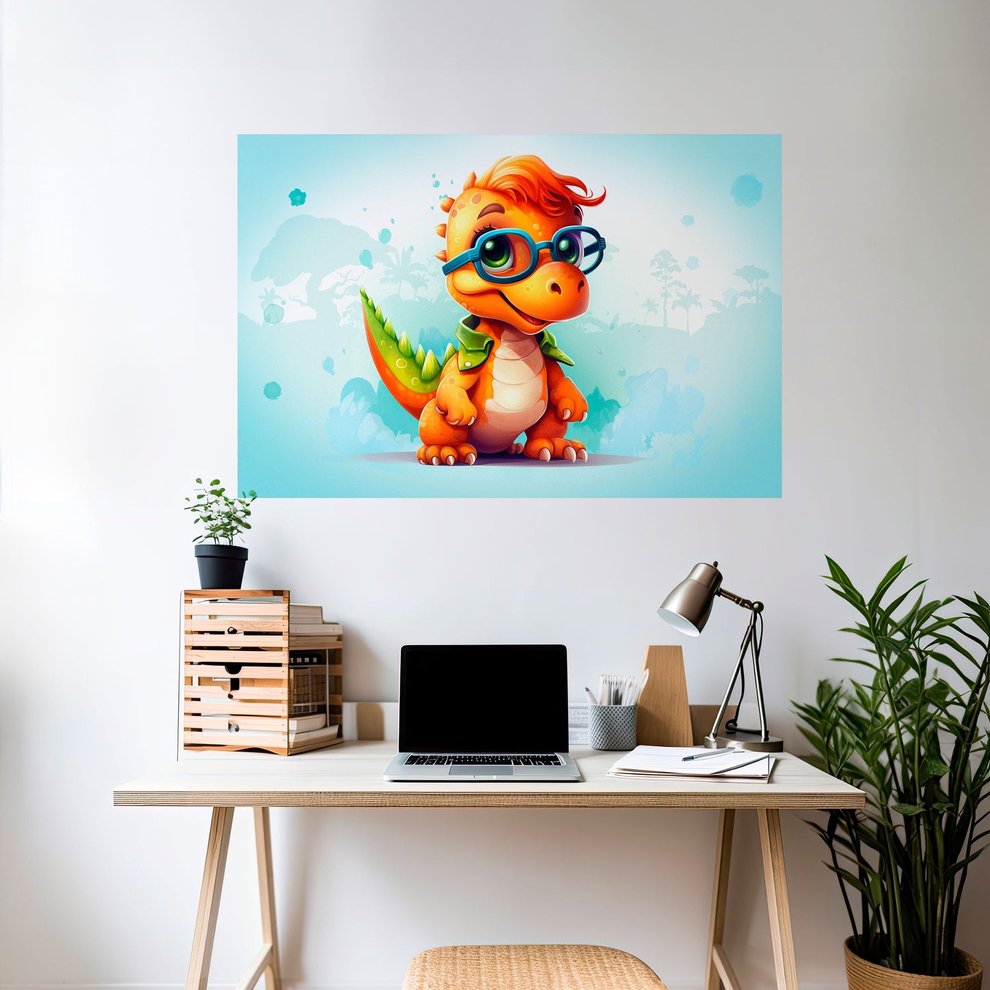 Poster orizzontale staccabile e attaccabile KIDDOSAURUS REX