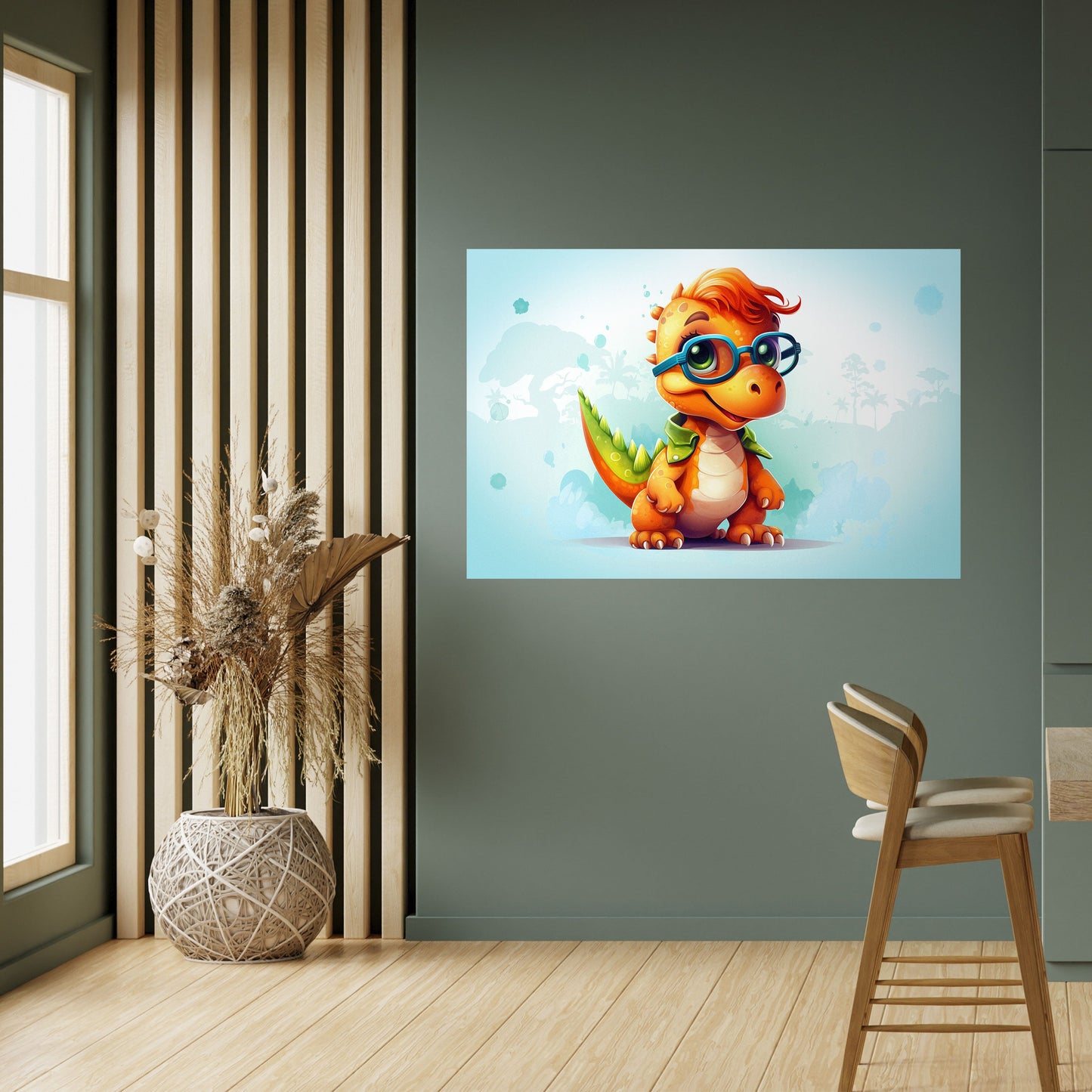 Poster orizzontale staccabile e attaccabile KIDDOSAURUS REX