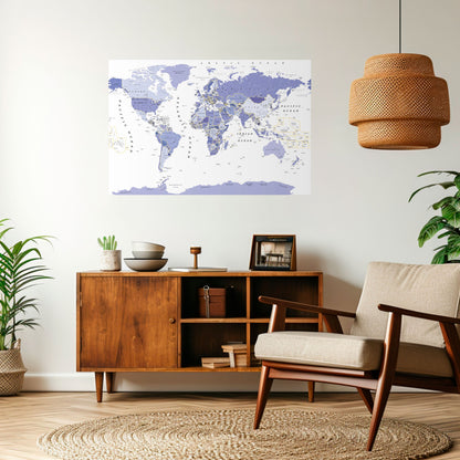 Poster orizzontale VIOLET WORLDVIEW staccabile e attaccabile