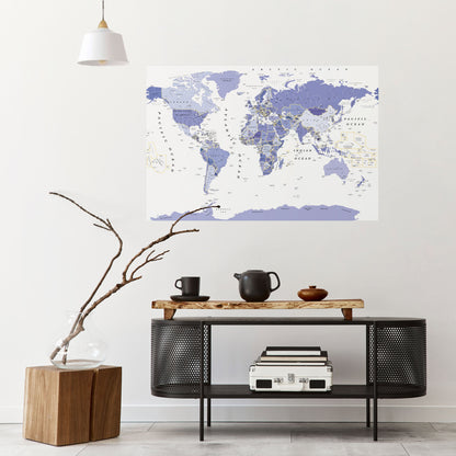 Poster orizzontale VIOLET WORLDVIEW staccabile e attaccabile