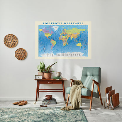 ARAZZO POLITICO GLOBALE [DE] Poster orizzontale staccabile e attaccabile