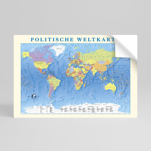 ARAZZO POLITICO GLOBALE [DE] Poster orizzontale staccabile e attaccabile