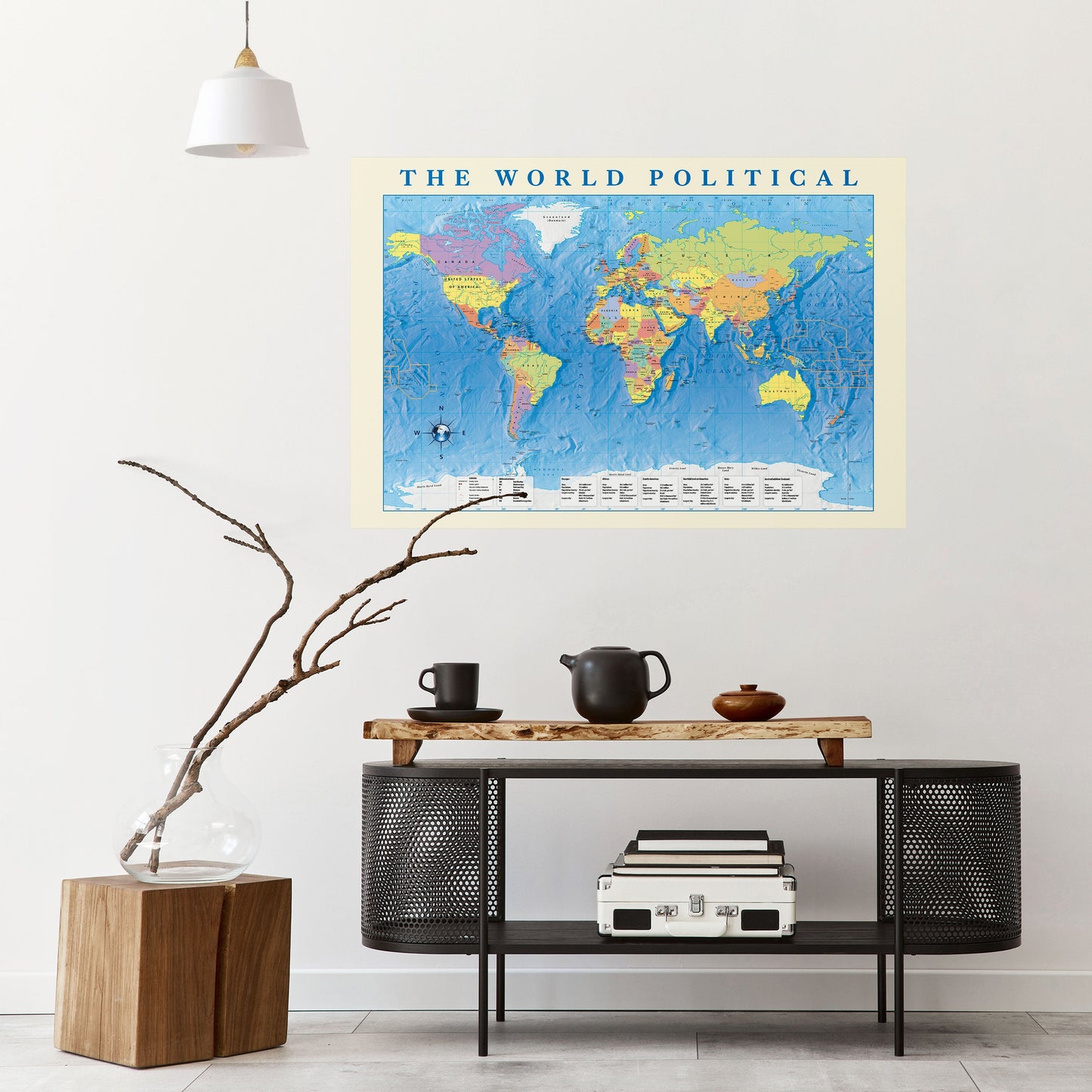 ARAZZO POLITICO GLOBALE [IT] Poster orizzontale staccabile e attaccabile