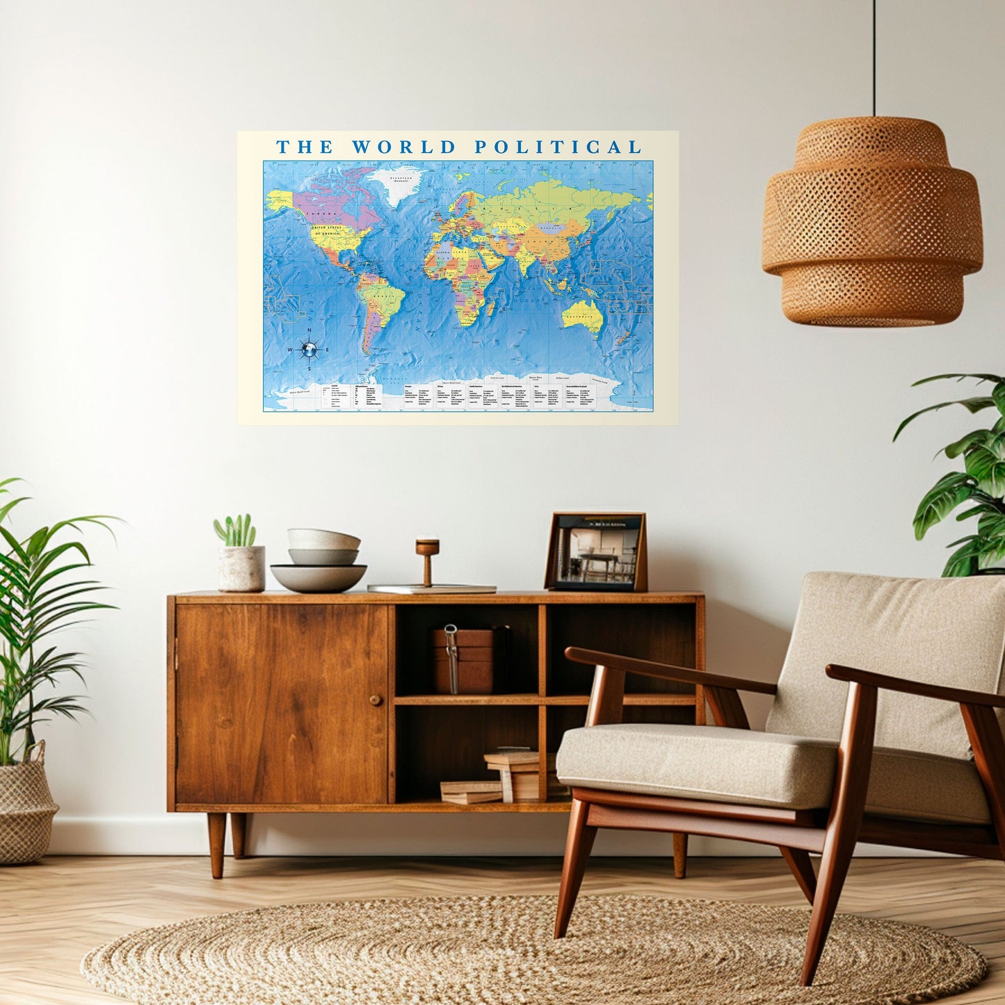 ARAZZO POLITICO GLOBALE [IT] Poster orizzontale staccabile e attaccabile