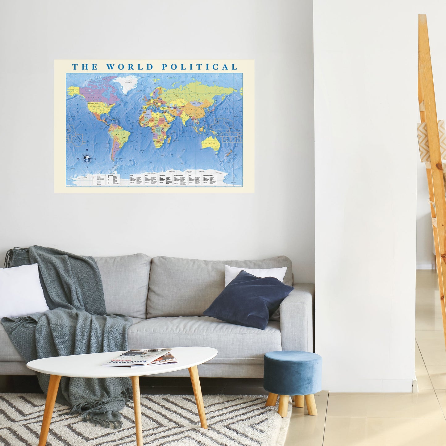 ARAZZO POLITICO GLOBALE [IT] Poster orizzontale staccabile e attaccabile