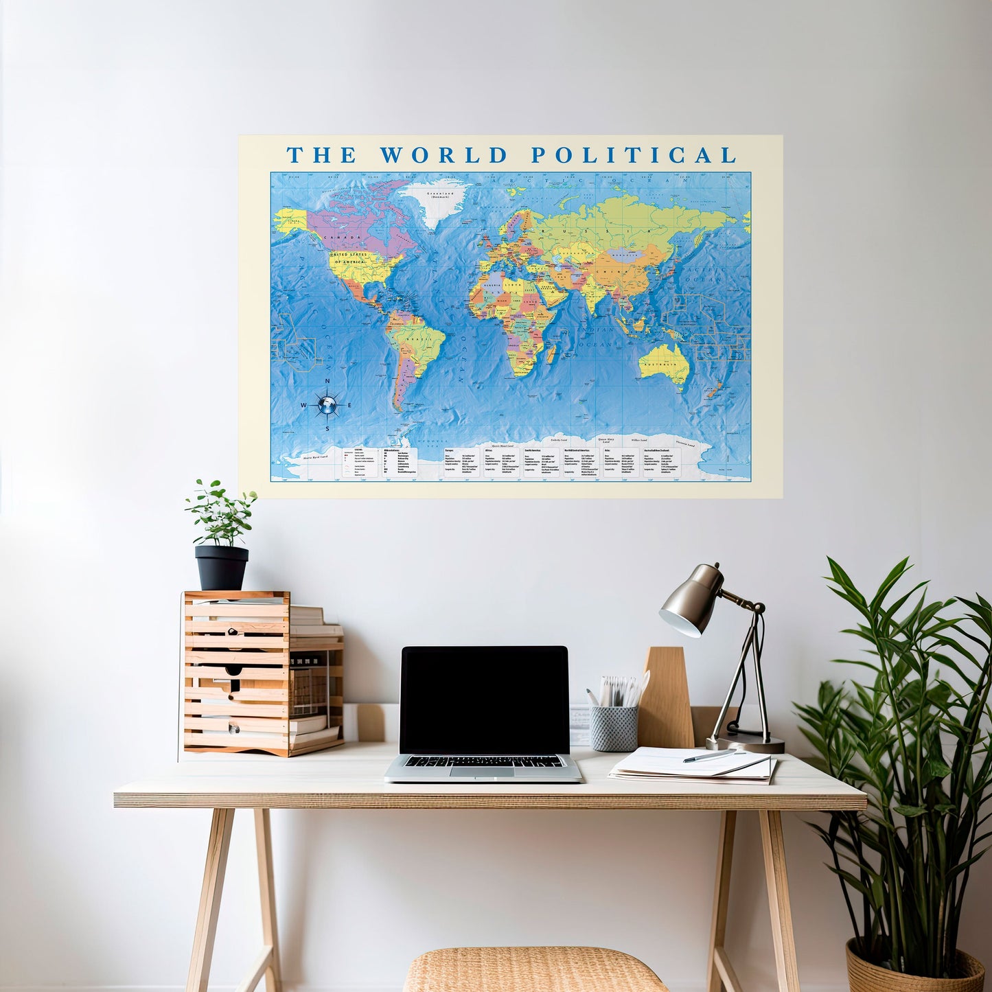 ARAZZO POLITICO GLOBALE [IT] Poster orizzontale staccabile e attaccabile