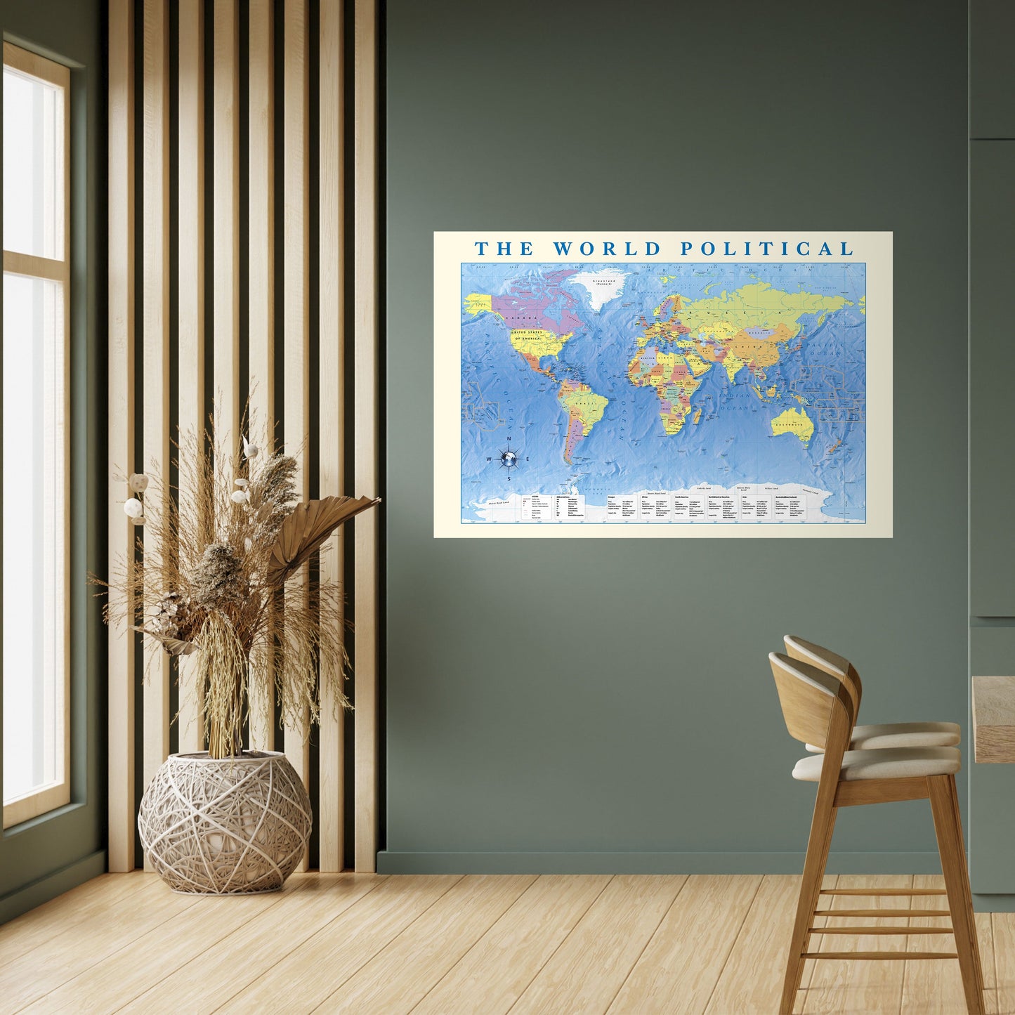 ARAZZO POLITICO GLOBALE [IT] Poster orizzontale staccabile e attaccabile
