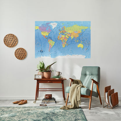 MAPPATURA DEL NOSTRO PIANETA [DE] Poster orizzontale staccabile e attaccabile