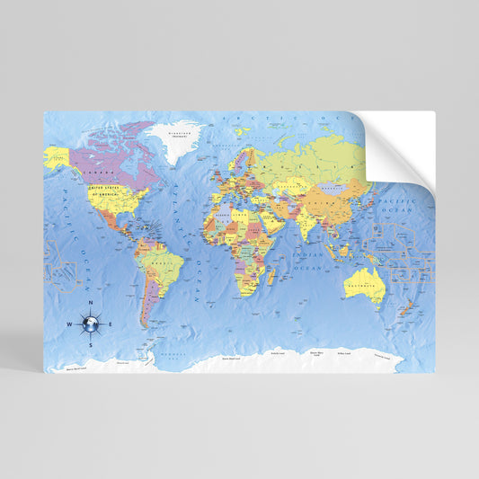 MAPPARE IL NOSTRO PIANETA [IT] Poster orizzontale staccabile e attaccabile