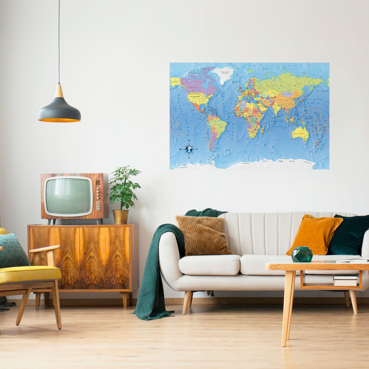 MAPPARE IL NOSTRO PIANETA [IT] Poster orizzontale staccabile e attaccabile